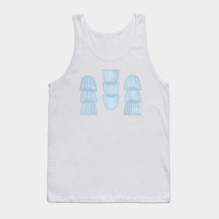 Light Blue Half Moons in Towers Tank Top